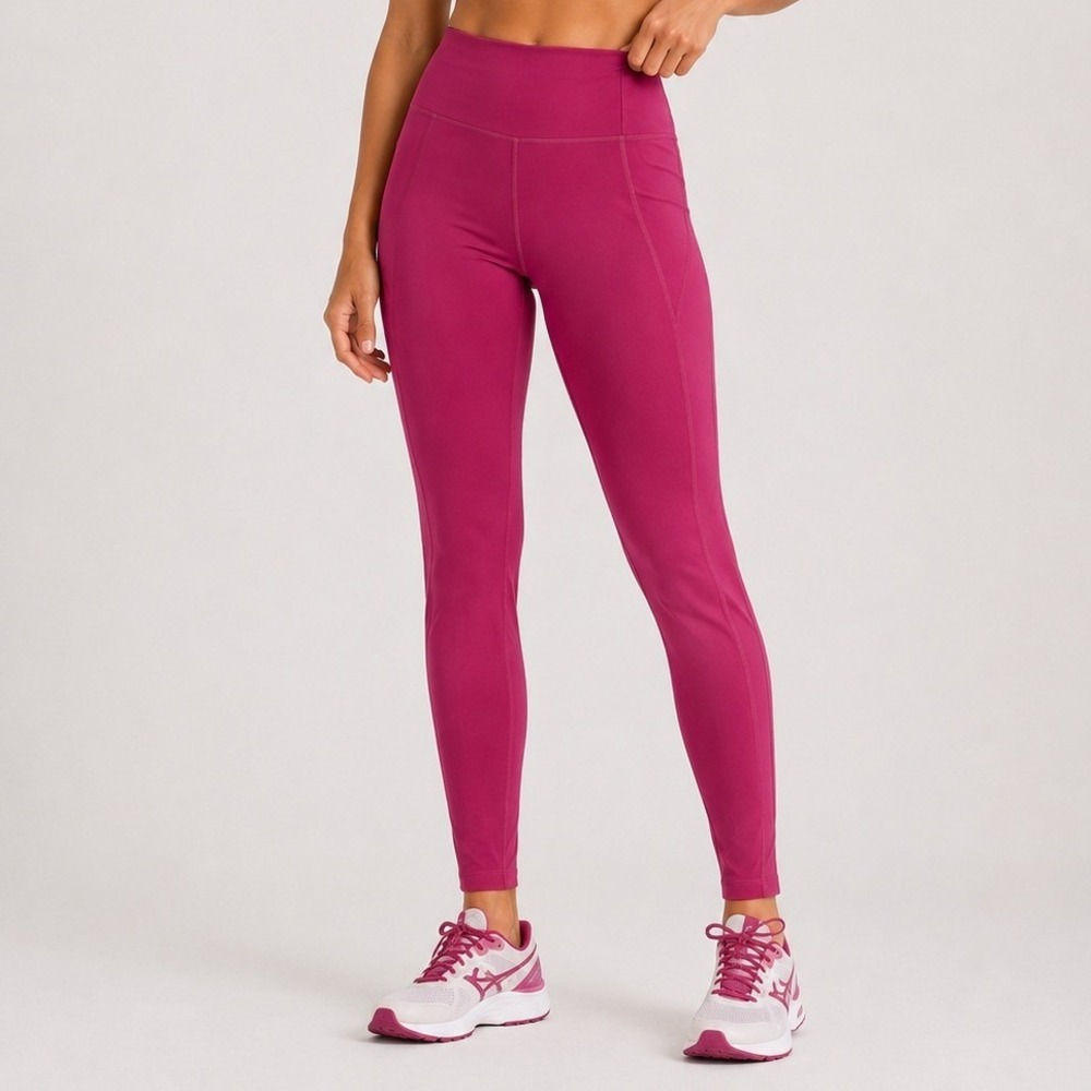 Girlfriend Collective High Rise Compressive Leggings Pink Magenta Size M
